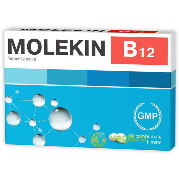 Molekin Vitamina B12 60cpr, ZDROVIT, Vitamina B12, 1, Vegis.ro