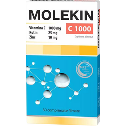 Molekin Vitamina C 1000mg + Rutin 25mg + Zinc 10mg 30cpr ZDROVIT