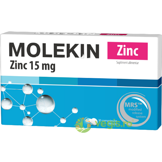 Molekin + Zinc 15mg 30cpr, ZDROVIT, Capsule, Comprimate, 1, Vegis.ro