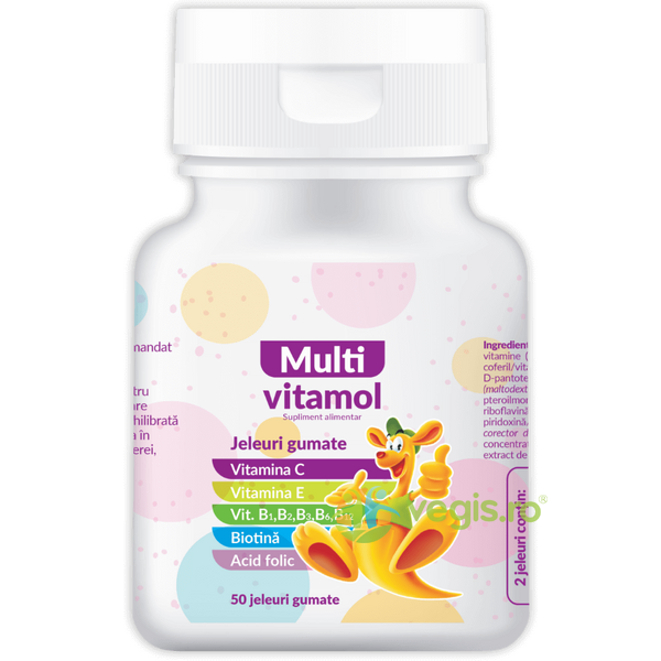 Multivitamol Jeleuri +4 ani 50buc, ZDROVIT, Vitamine, Minerale & Multivitamine, 1, Vegis.ro