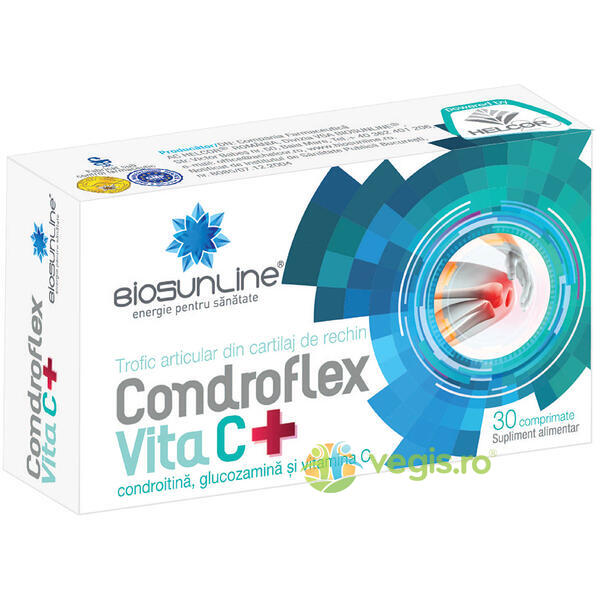 Condroflex Vita C+ 30cpr, BIOSUNLINE, Capsule, Comprimate, 1, Vegis.ro