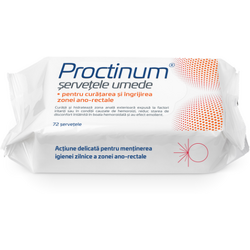 Proctinum Servetele Hipoalergenice pentru Igiena Ano-Rectala 72buc ZDROVIT