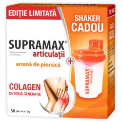 Supramax Articulatii cu Aroma de Piersica 30dz + Shaker Cadou 300ml ZDROVIT