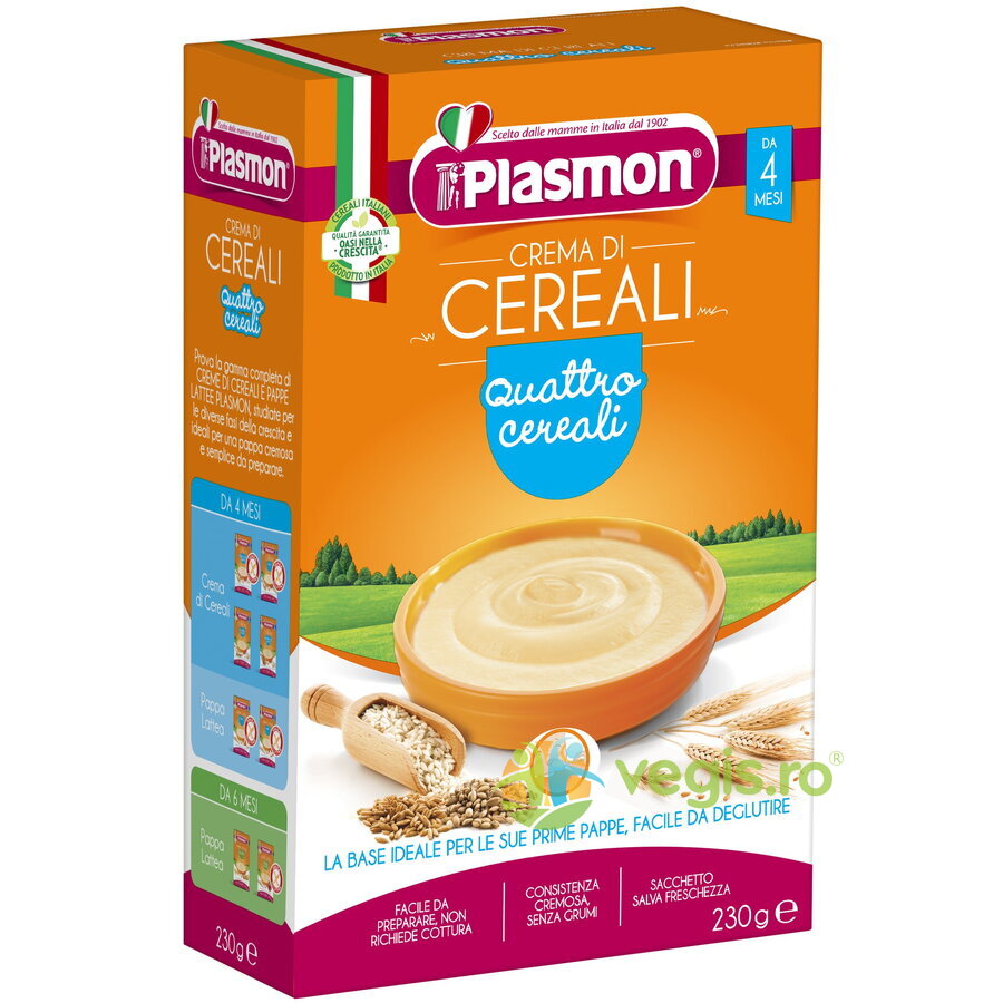 Crema din 4 Cereale +4 Luni 230g 230g Alimente Naturale Copii