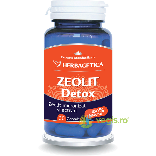 Zeolit Detox 30cps, HERBAGETICA, Capsule, Comprimate, 1, Vegis.ro