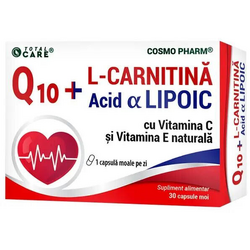 Q10 cu L-Carnitina si Acid Alfa Lipoic 30cps COSMOPHARM