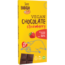 Ciocolata cu Capsuni fara Gluten Ecologica/Bio 80g SUPER FUDGIO