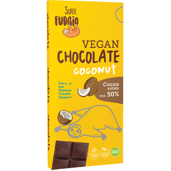 Ciocolata cu Lapte de Cocos fara Gluten Ecologic/Bio 80g SUPER FUDGIO