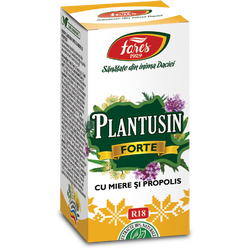 Sirop Plantusin Forte cu Miere, Vitamina C Si Propolis (R18) 100ml FARES
