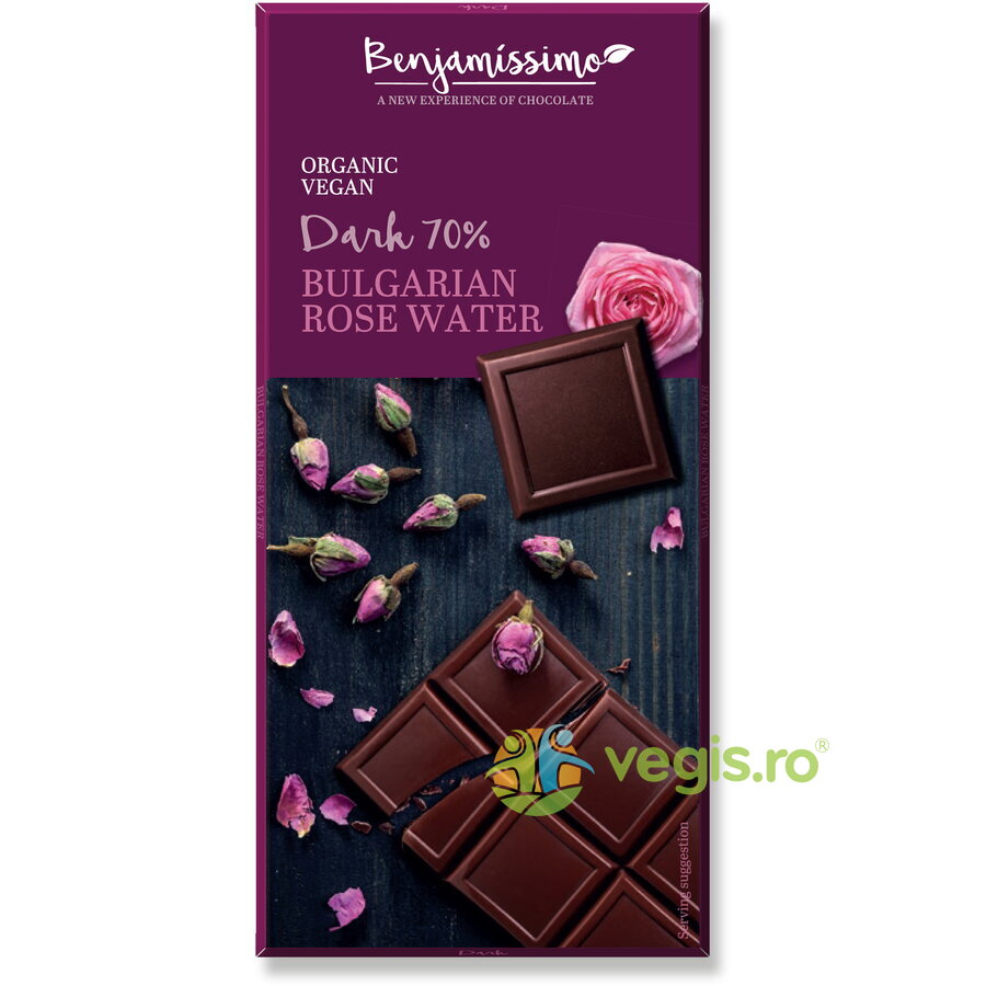 Ciocolata cu Apa de Trandafiri Ecologica/Bio 70g