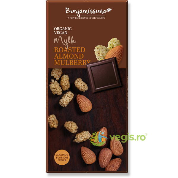 Ciocolata cu Migdale si Dude Ecologica/Bio 70g, BENJAMISSIMO, Ciocolata, 1, Vegis.ro