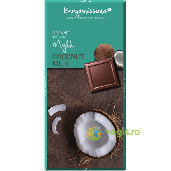Ciocolata cu Lapte de Cocos Ecologica/Bio 70g, BENJAMISSIMO, Ciocolata, 1, Vegis.ro