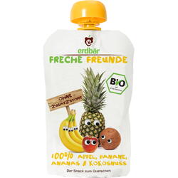 Piure de Mere, Banane, Ananas si Cocos Ecologic/Bio 100g ERDBAR