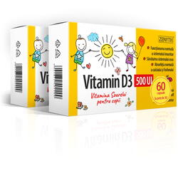 Pachet Vitamina D3 pentru Copii 500UI 60cps la pret de 30cps ZENYTH PHARMA