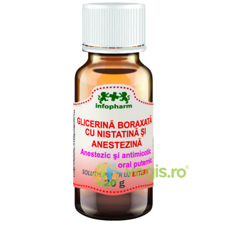 Glicerina Boraxata cu Nistatina si Anestezina 20g, INFOPHARM, Igiena bucala, 1, Vegis.ro