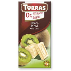 Ciocolata Alba cu Kiwi fara Gluten 75g TORRAS
