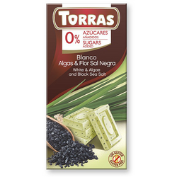 Ciocolata Alba cu Alge si Sare de Mare fara Gluten 75g TORRAS