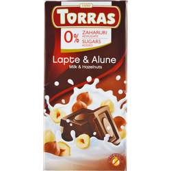 Ciocolata cu Lapte si Alune fara Gluten 75g TORRAS