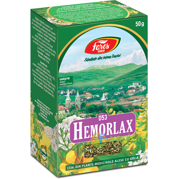 Ceai Hemorlax (Antihemoroidal) (D53) 50g, FARES, Ceaiuri vrac, 1, Vegis.ro