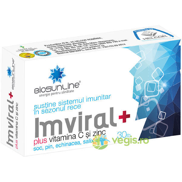 Imviral + Vitamina C si Zinc 30tb, BIOSUNLINE, Capsule, Comprimate, 1, Vegis.ro