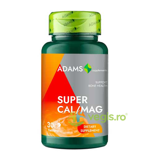 Super Cal/Mag 30tb, ADAMS VISION, Vitamine, Minerale & Multivitamine, 1, Vegis.ro