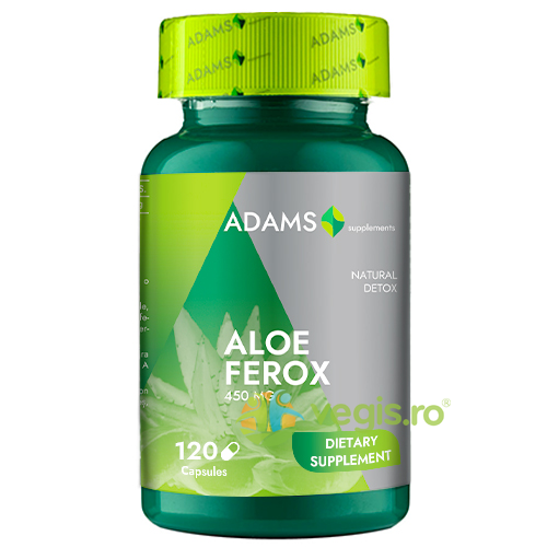 Aloe Ferox 450mg 120cps, ADAMS VISION, Remedii Capsule, Comprimate, 1, Vegis.ro