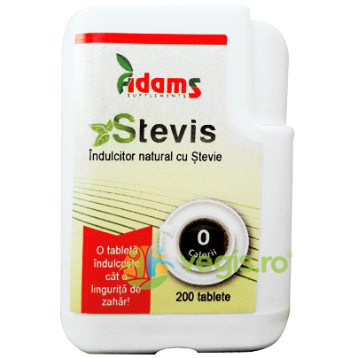 Stevis (Indulcitor cu Stevie) 200tb, ADAMS VISION, Dulciuri & Indulcitori Naturali, 1, Vegis.ro