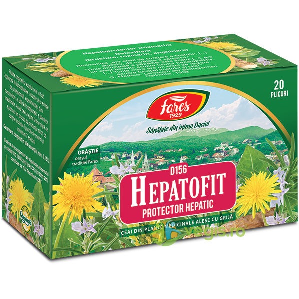 Ceai Hepatofit Protector Hepatic (D156) 20dz, FARES, Ceaiuri doze, 1, Vegis.ro