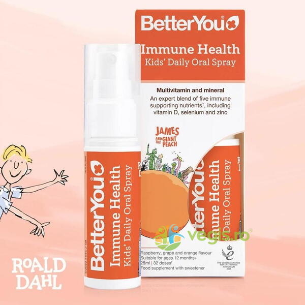 Immune Health Kids Spray Oral 25ml, BETTERYOU, Suplimente Lichide, 4, Vegis.ro