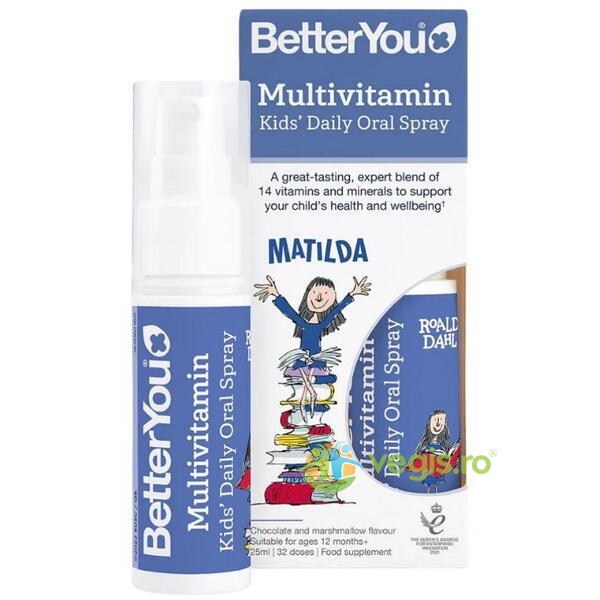 Multivitamin Kids Spray Oral 25ml, BETTERYOU, Suplimente Lichide, 1, Vegis.ro