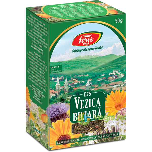 Ceai Vezica Biliara (D75) 50gr, FARES, Ceaiuri vrac, 1, Vegis.ro