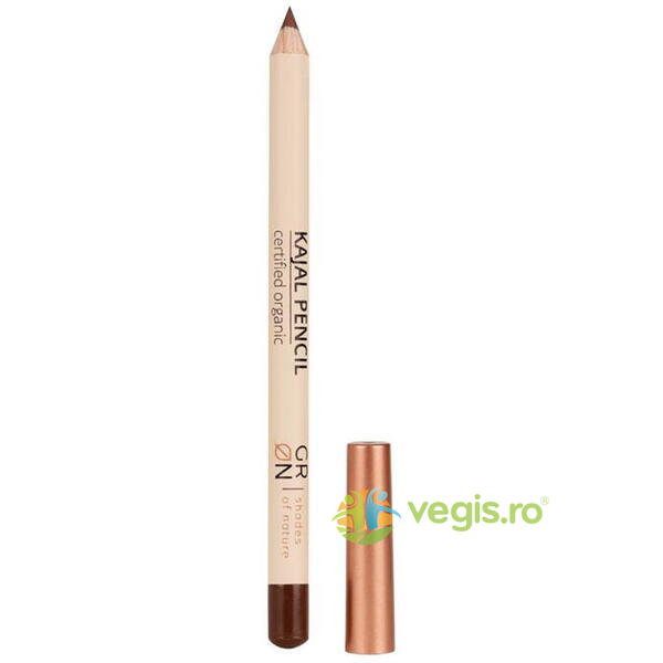 Creion (Eyeliner) Kajal - Brown Mud Bio 1.1g, GRN SHADES OF NATURE, Cosmetice BIO, 3, Vegis.ro