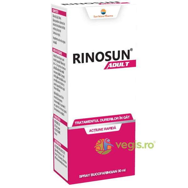 Rinosun pentru Adulti Spray Bucofaringian 30ml, SUN WAVE PHARMA, Remedii Naturale ORL, 1, Vegis.ro