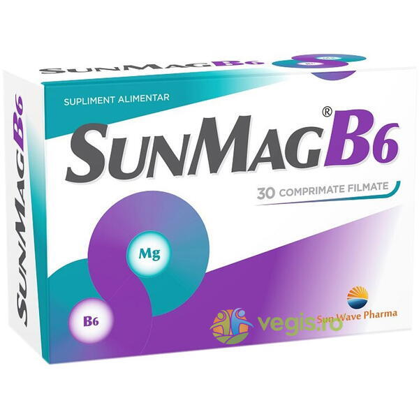 Sunmag B6 30cpr, SUN WAVE PHARMA, Capsule, Comprimate, 1, Vegis.ro