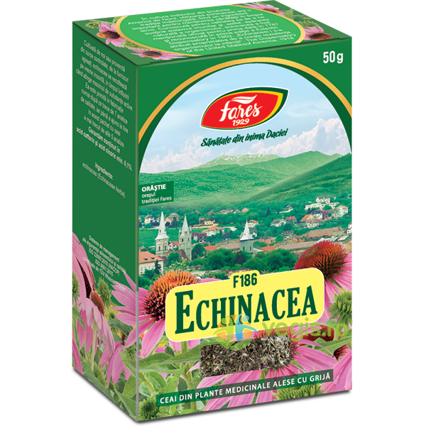 Ceai Echinaceea 50g, FARES, Raceala & Gripa, 1, Vegis.ro