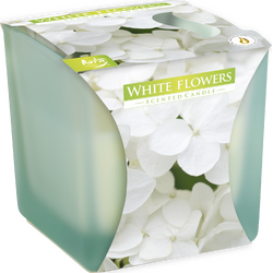 Lumanare Parfumata in Pahar Mat White Flowers BISPOL