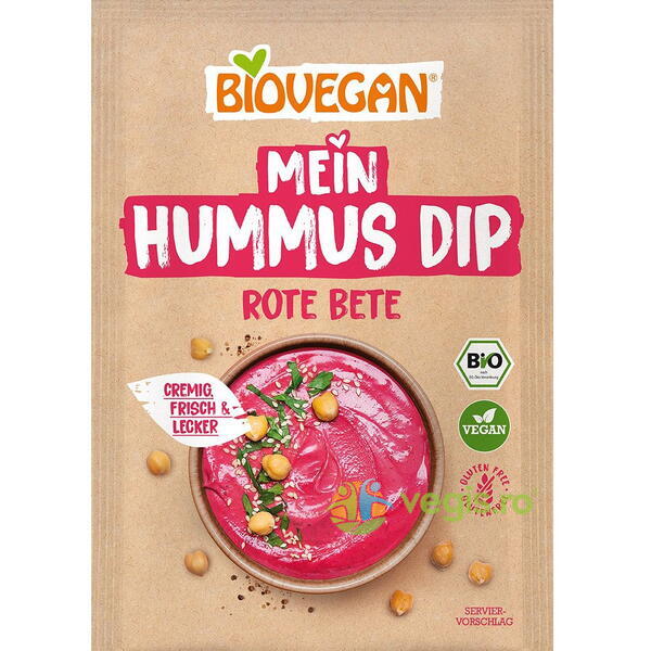 Mix pentru Sos cu Humus si Sfecla Rosie fara Gluten Ecologic/Bio 55g, BIOVEGAN, Faina fara gluten, 1, Vegis.ro