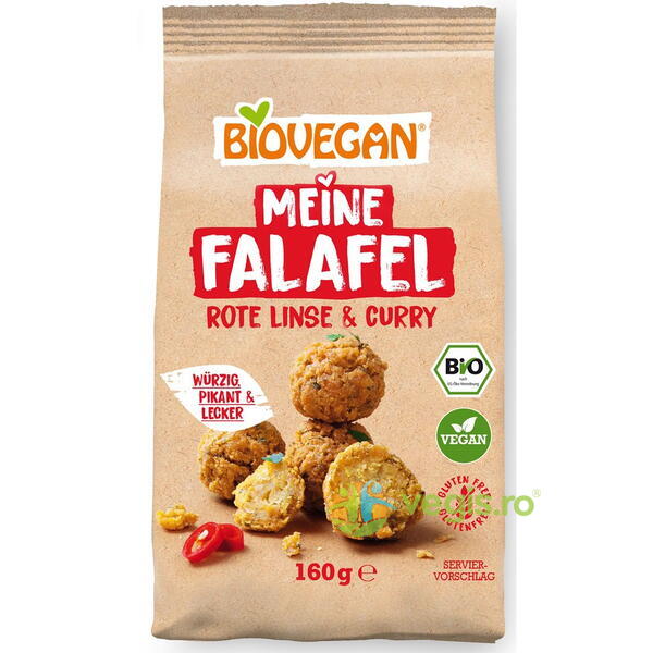 Mix pentru Falafel cu Linte Rosie si Curry fara Gluten Ecologic/Bio 160g, BIOVEGAN, Alimente BIO/ECO, 1, Vegis.ro