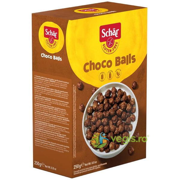 Cereale cu Cacao fara Gluten Choco Balls 250g, Schar, Fulgi, Musli, 4, Vegis.ro
