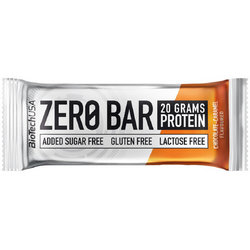 Baton Proteic Caramel fara Gluten si fara Zahar Zero Bar 50g Biotech USA