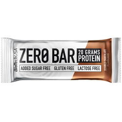 Baton Proteic Ciocolata fara Gluten si fara Zahar Zero Bar 50g Biotech USA