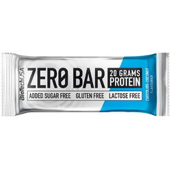 Baton Proteic Cocos fara Gluten si fara Zahar Zero Bar 50g Biotech USA