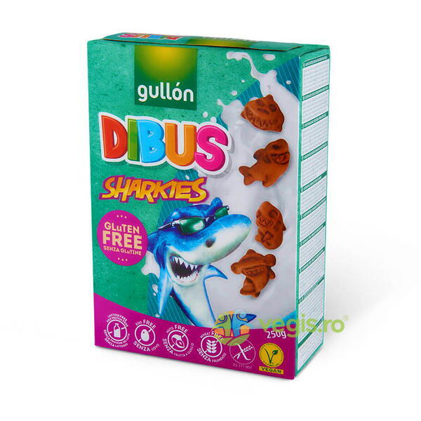 Biscuiti Dibus Sharkies fara Gluten 250g, GULLON, Gustari, Saratele, 1, Vegis.ro