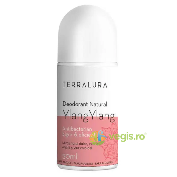 Deodorant Roll-On Natural cu Ylang-Ylang 50ml, TERRALURA, Deodorante naturale, 1, Vegis.ro