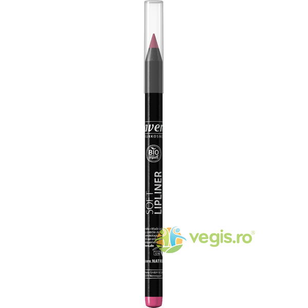 Creion Contur Buze (Soft Lipliner) - 02 Pink 1.4g, LAVERA, Machiaje naturale, 3, Vegis.ro
