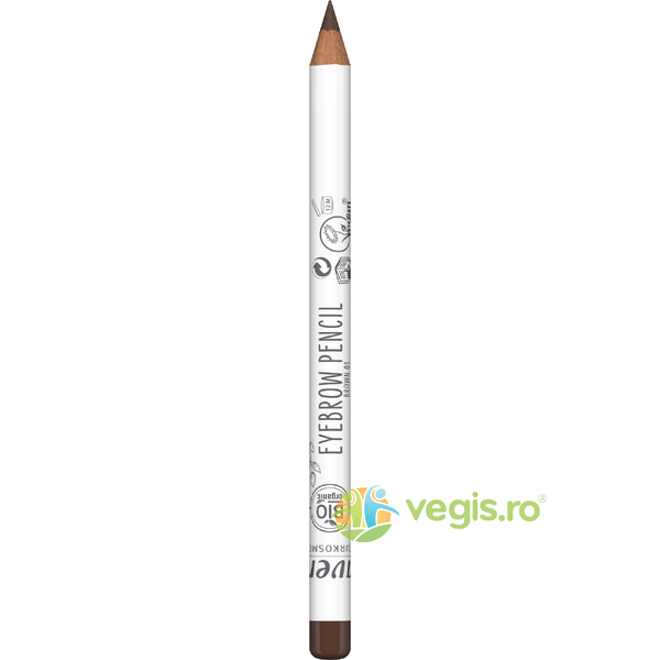 Creion pentru Sprancene - 01 Brown 1.10g, LAVERA, Machiaje naturale, 3, Vegis.ro