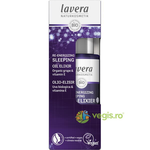 Elixir de Noapte cu Antioxidanti Re-Energizing Sleeping Oil 30ml, LAVERA, Cosmetice ten, 1, Vegis.ro