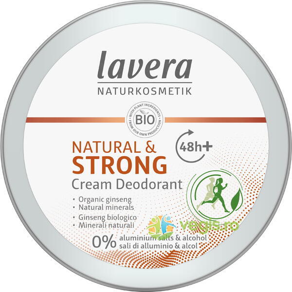 Deodorant Crema 48h Natural Strong 50ml, LAVERA, Deodorante naturale, 1, Vegis.ro