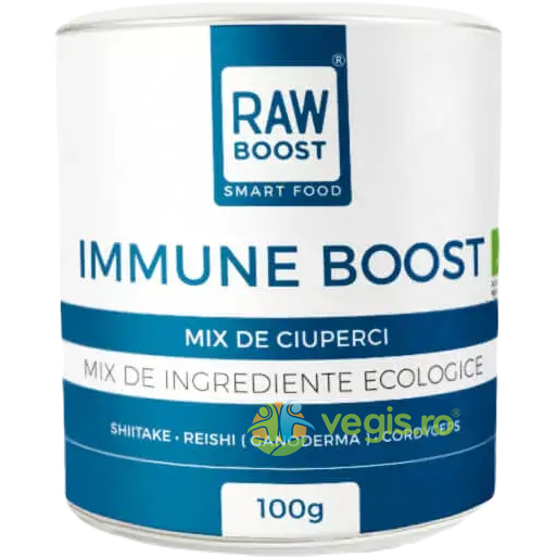 Immune Boost - Mix de Ciuperci Ecologic/Bio 100g, RAWBOOST, Pulberi & Pudre, 1, Vegis.ro