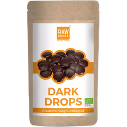 Dark Drops Ciocolata Neagra Ecologica/Bio 90g RAWBOOST